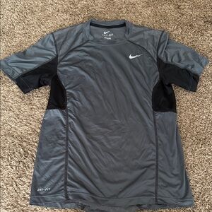 Nike Dri-FIT Charcoal and Black T-Shirt